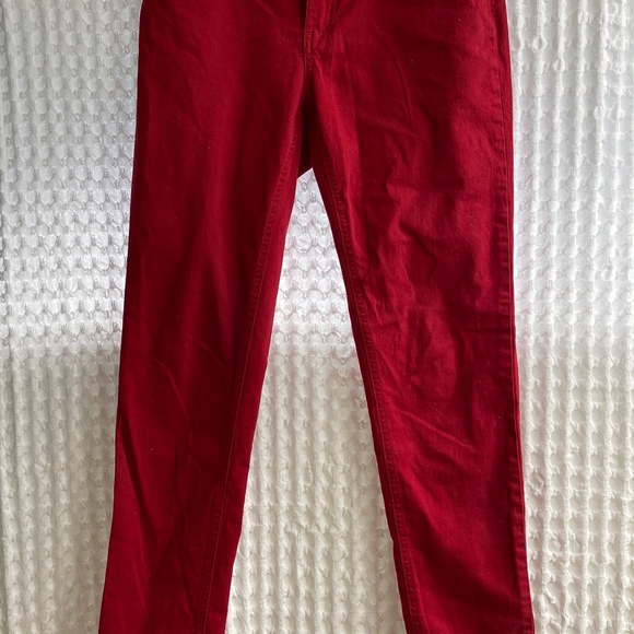 Red jeans by New Directions, size 6, cigarette cut - Picture 1 of 5